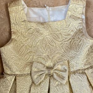 Gold rhinestone belted American Princess Dress